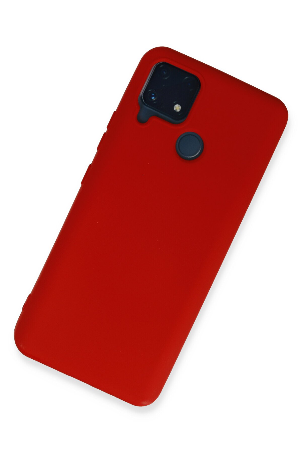 Newface Realme C25s Kılıf Glass Kapak - Mavi