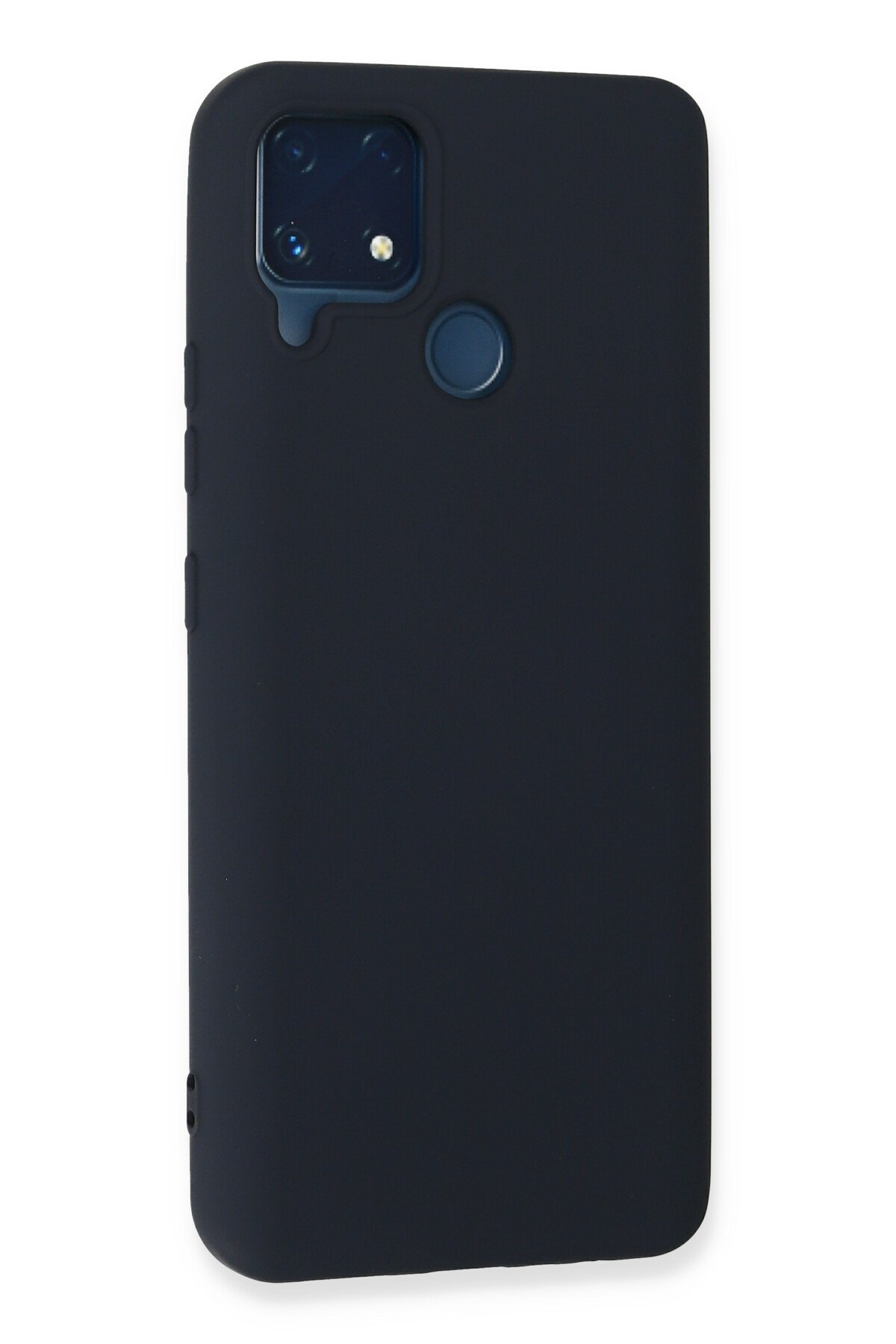 Newface Realme C25s Kılıf Glass Kapak - Siyah