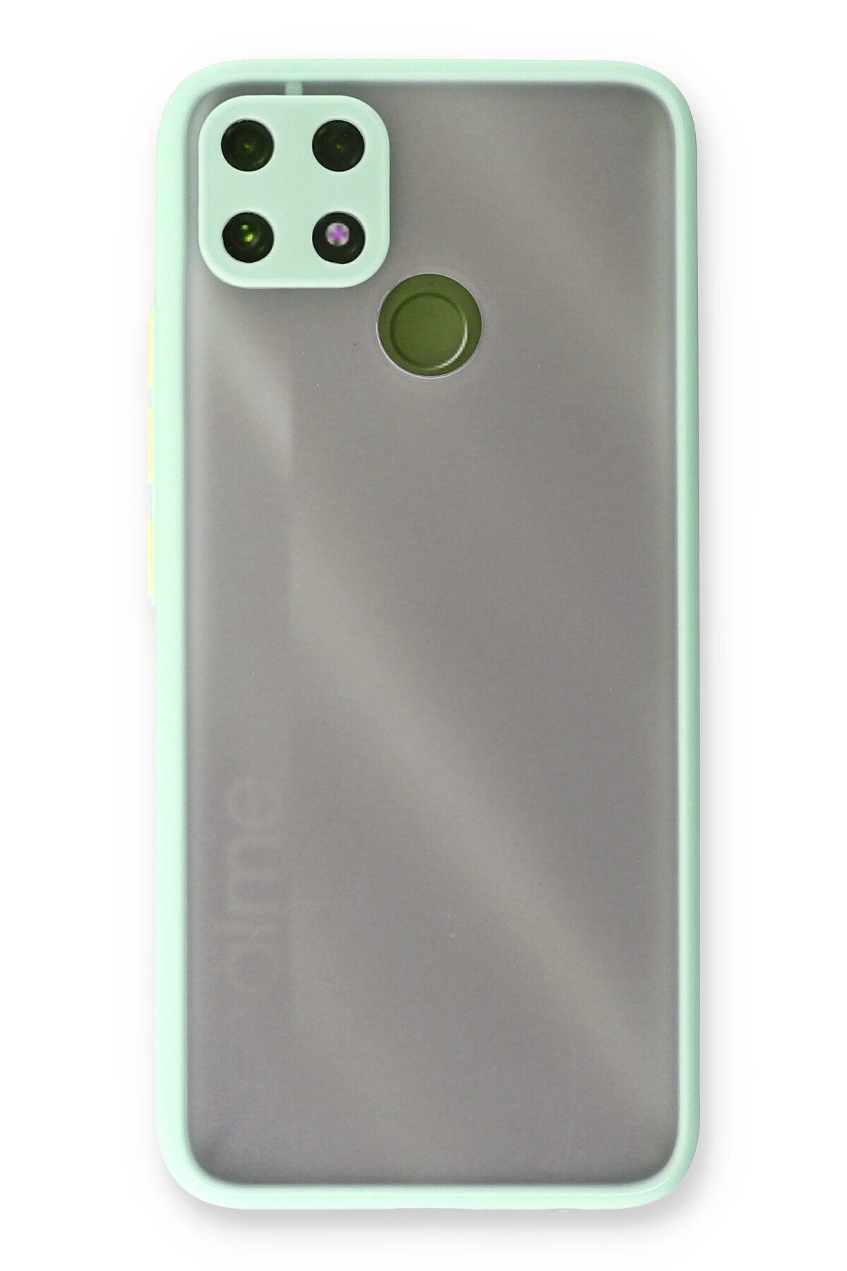 Newface Realme C25s Kılıf Palm Buzlu Kamera Sürgülü Silikon - Siyah