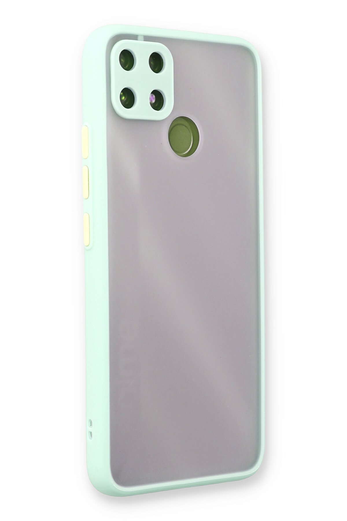 Newface Realme C25s Kılıf Palm Buzlu Kamera Sürgülü Silikon - Siyah