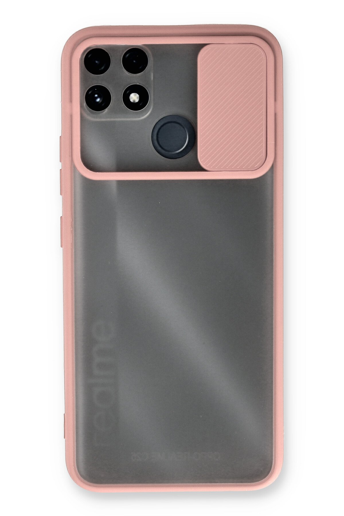 Newface Realme C25s Kılıf Nano içi Kadife Silikon - Turuncu