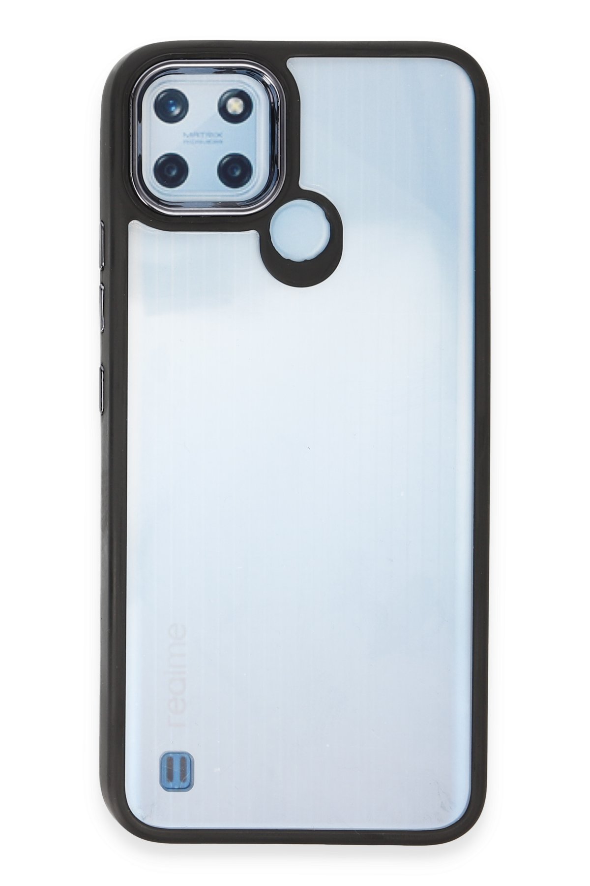 Newface Realme C25Y Kılıf Razer Lensli Silikon - Gold