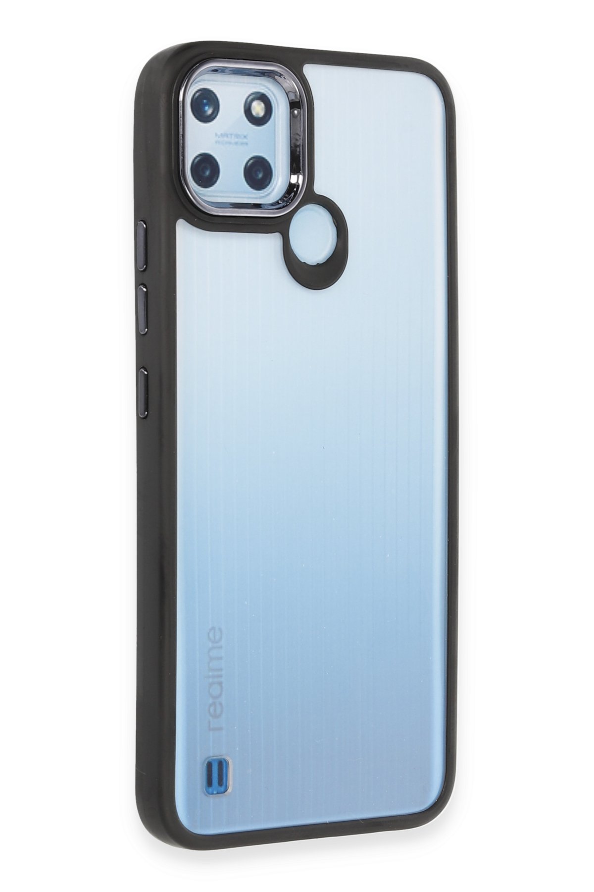 Newface Realme C25Y Kılıf Razer Lensli Silikon - Gold