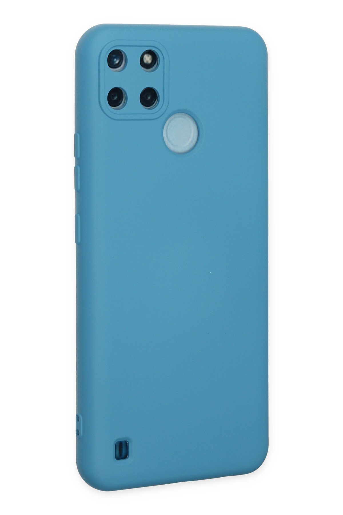 Newface Realme C25Y Kılıf Pars Lens Yüzüklü Silikon - Siyah