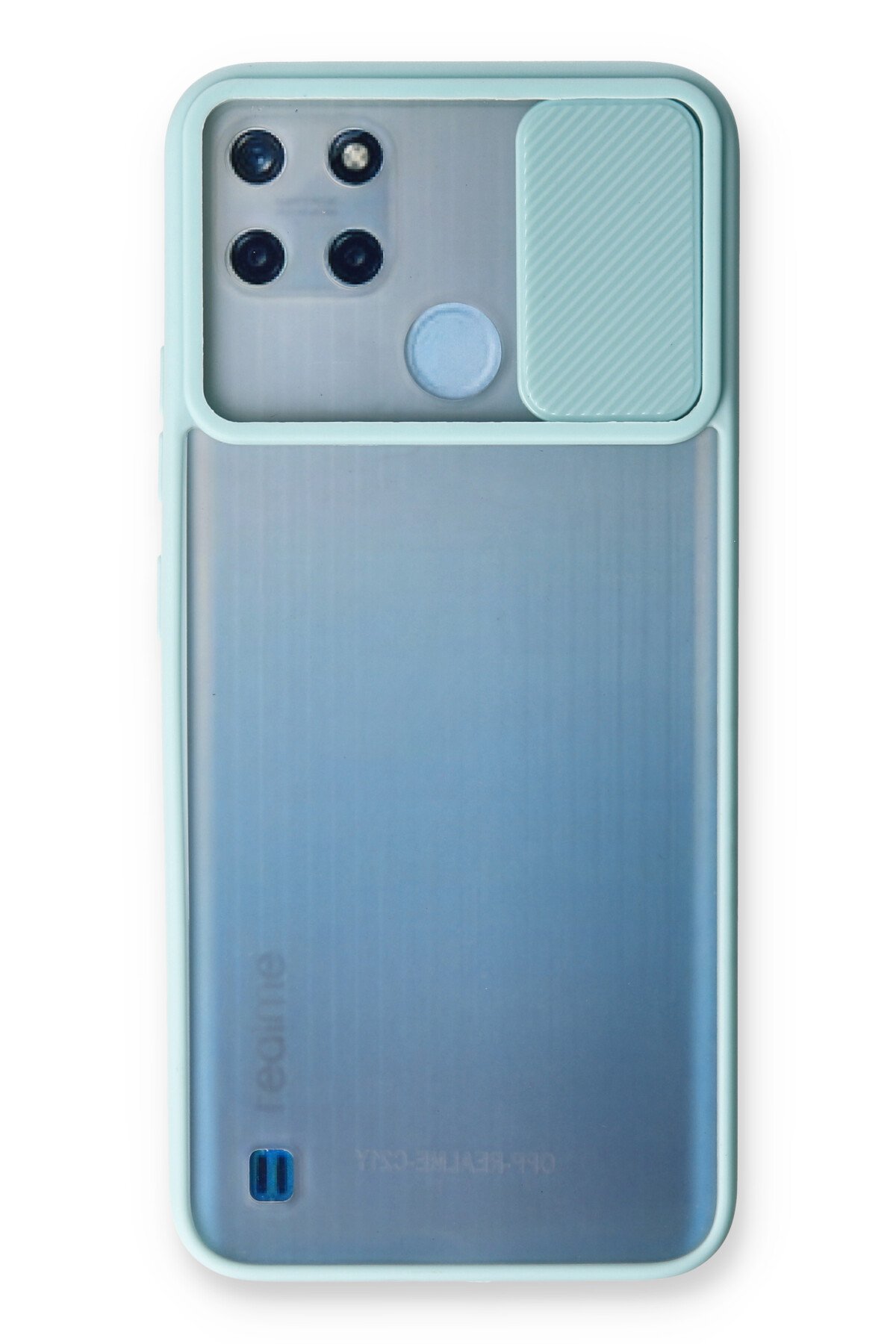 Newface Realme C25Y Kılıf Nano içi Kadife Silikon - Turuncu