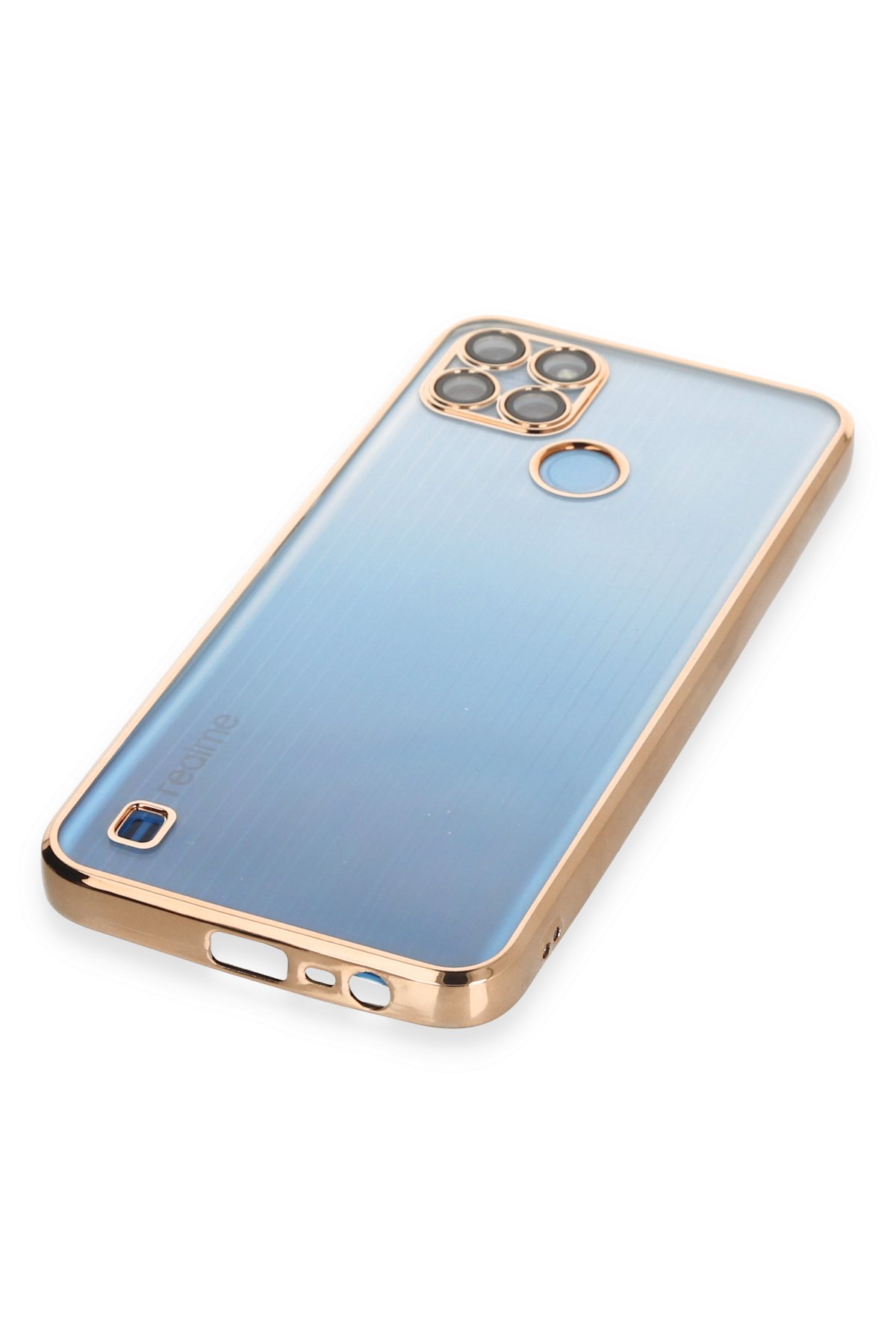 Newface Realme C25Y Kılıf Razer Lensli Silikon - Yeşil