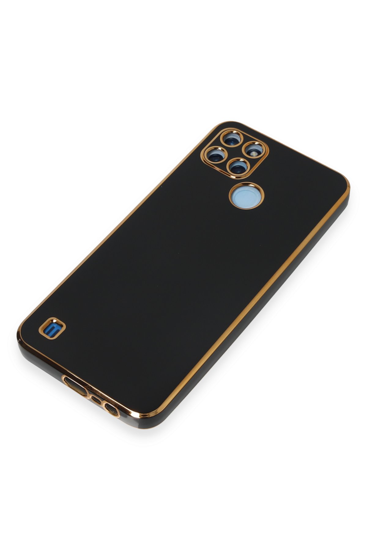 Newface Realme C25Y Kılıf Platin Silikon - Mavi