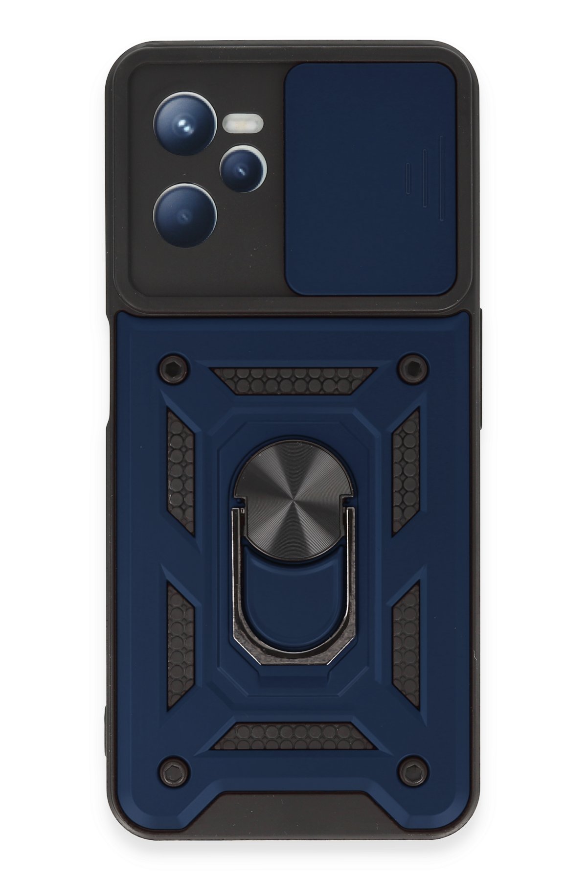 Newface Realme C35 Kılıf Nano içi Kadife Silikon - Siyah