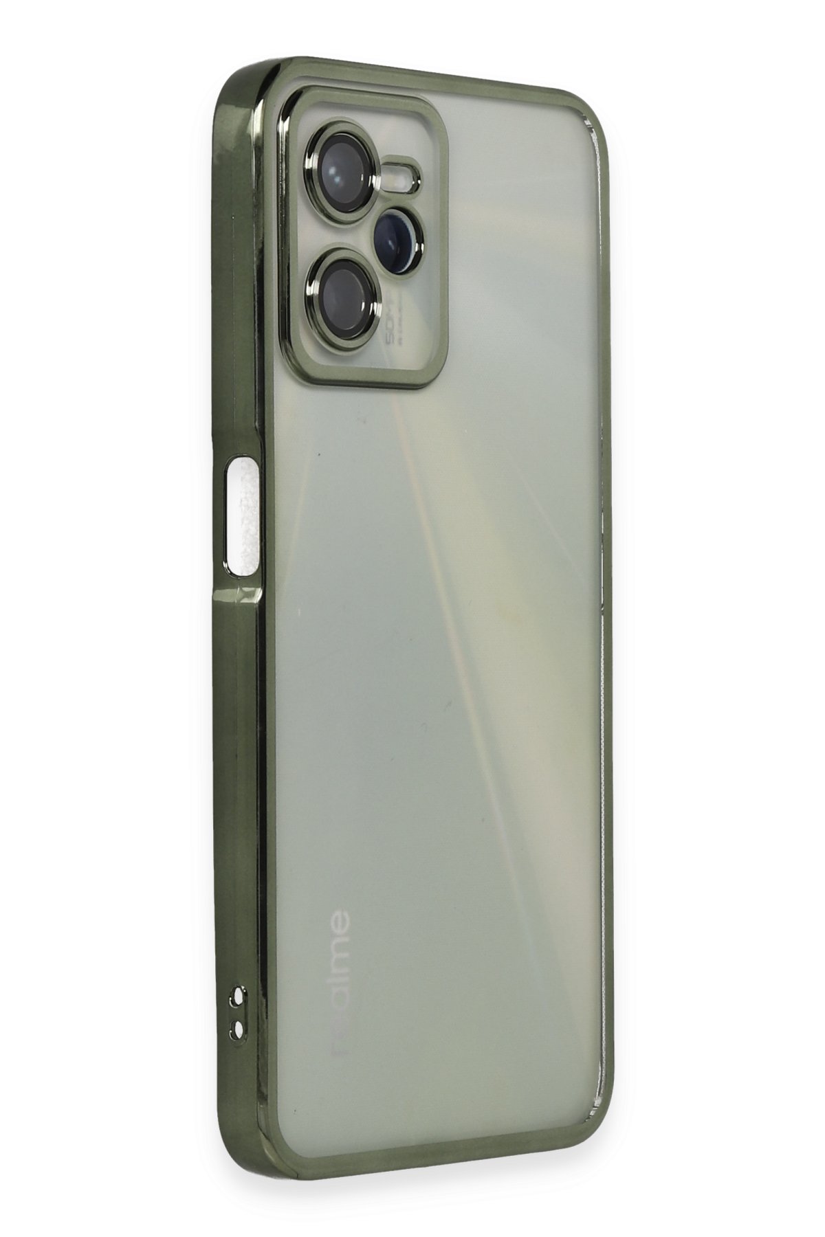 Newface Realme C35 Kılıf Nano içi Kadife Silikon - Pudra