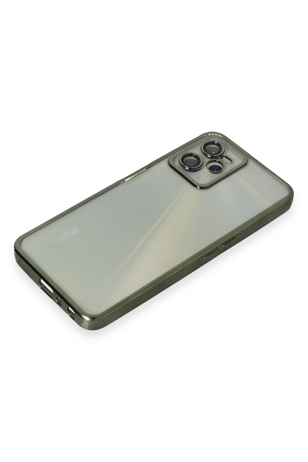 Newface Realme C35 Kılıf Nano içi Kadife Silikon - Pudra