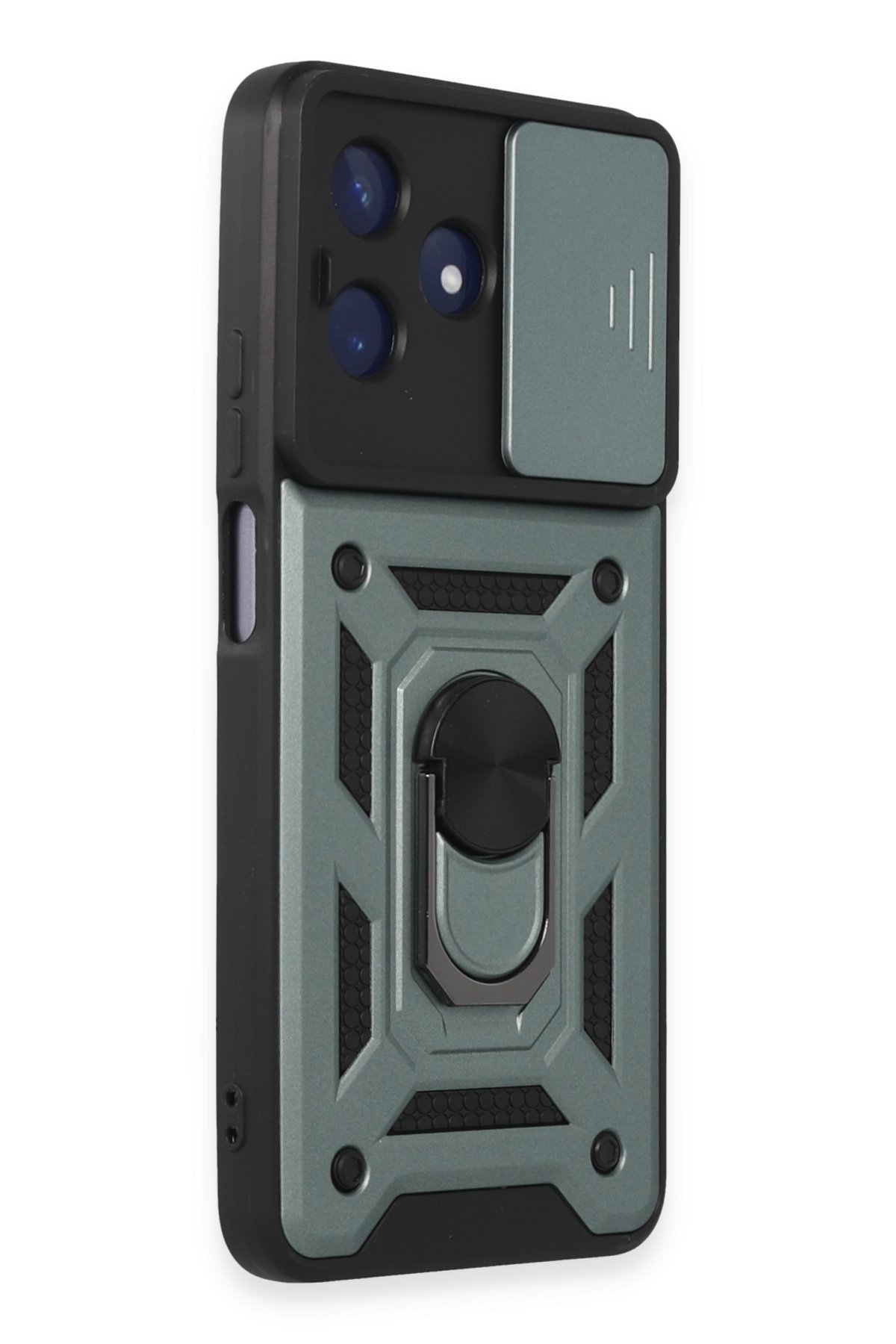 Newface Realme C53 Kılıf Razer Lensli Silikon - Yeşil