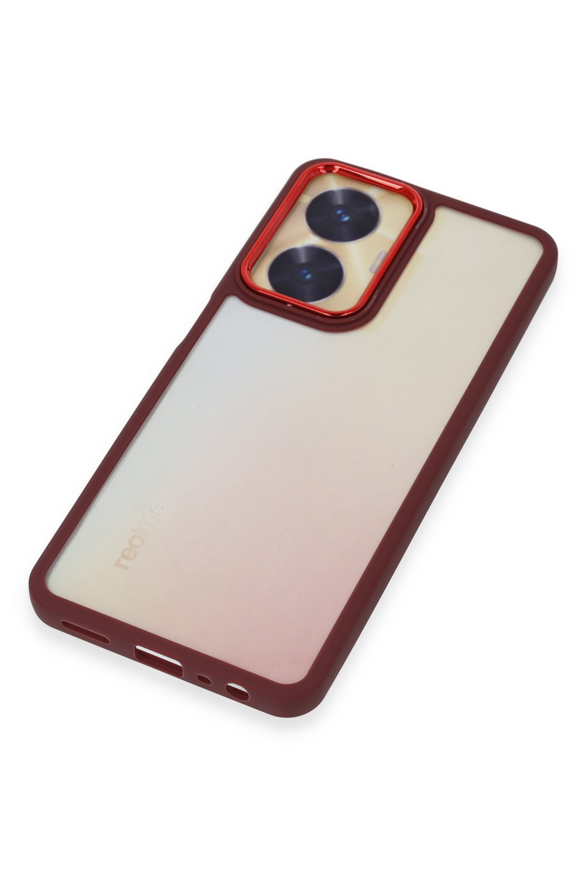 Newface Realme C55 Kılıf Nano içi Kadife Silikon - Pudra