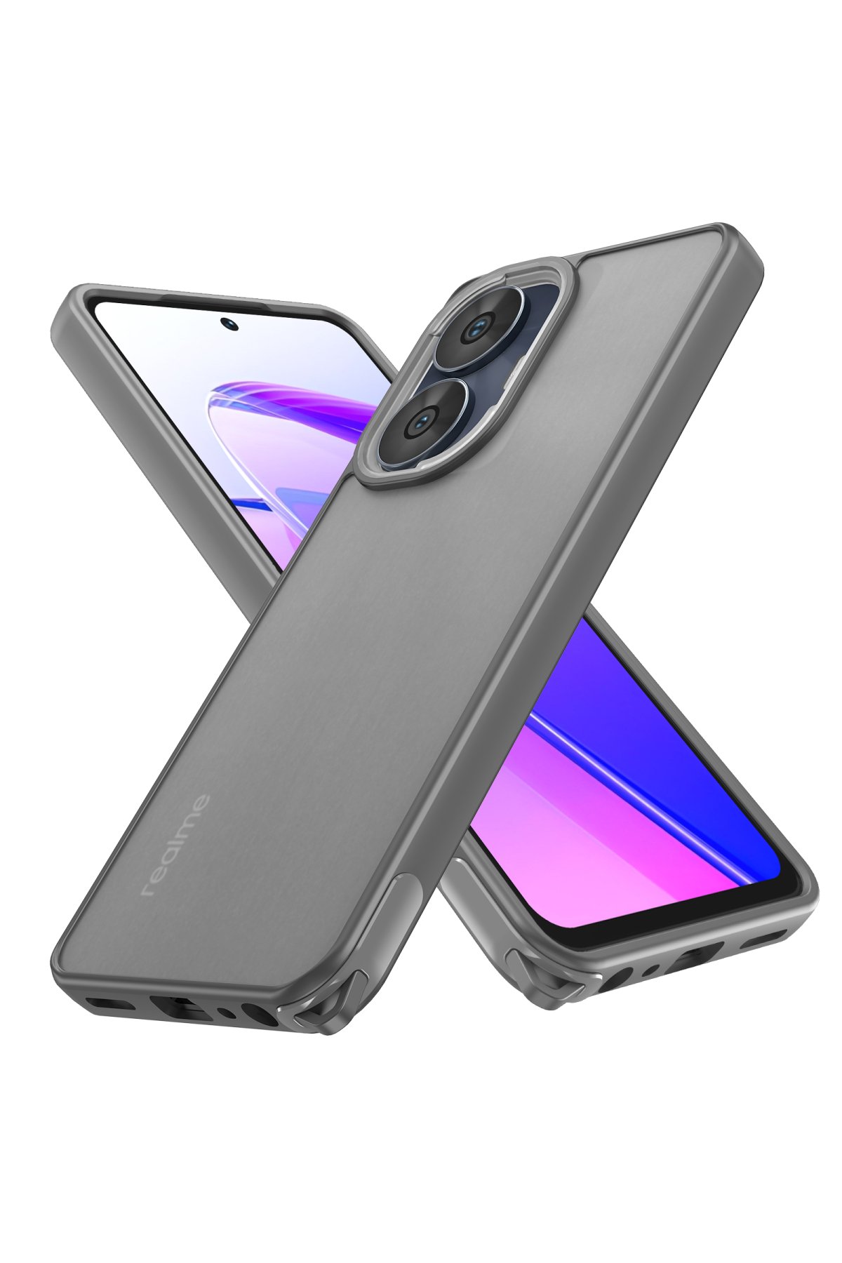 Newface Realme C55 Kılıf Nano içi Kadife Silikon - Sarı