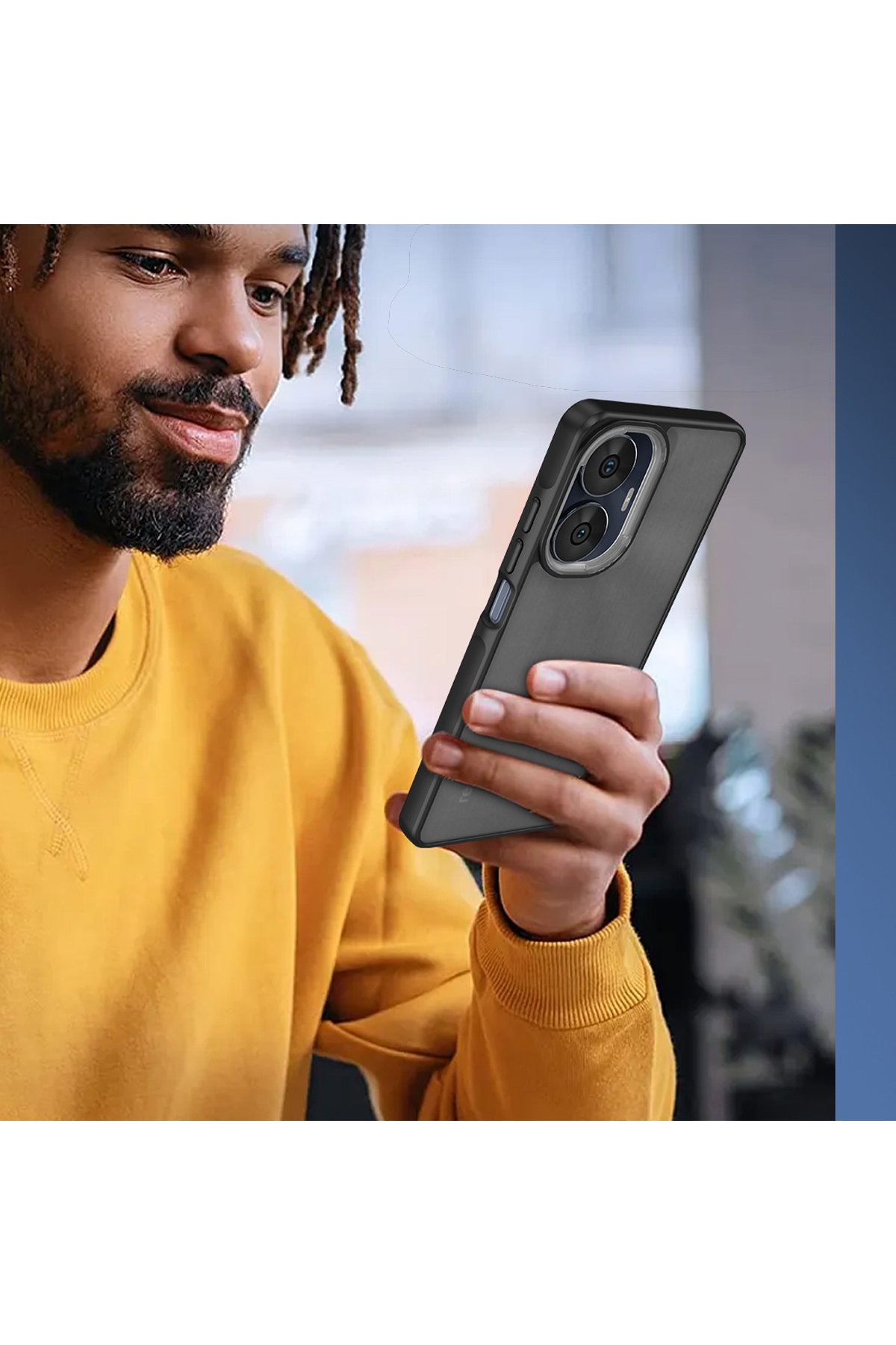 Newface Realme C55 Kılıf Nano içi Kadife Silikon - Sarı