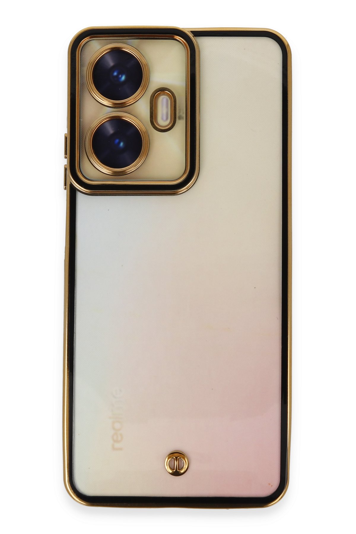 Newface Realme C55 Kılıf Joy Lens Standlı Kapak - Siyah