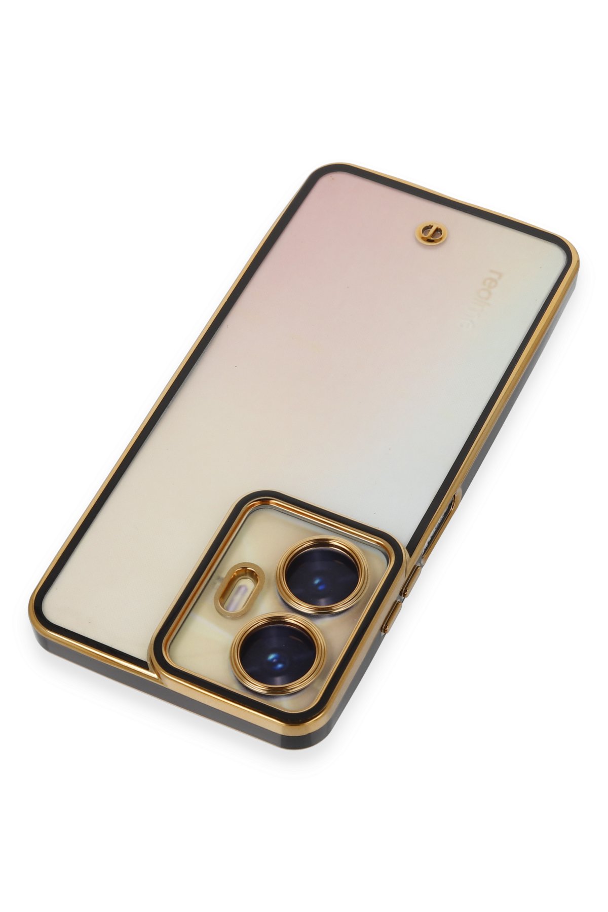 Newface Realme C55 Kılıf Joy Lens Standlı Kapak - Siyah