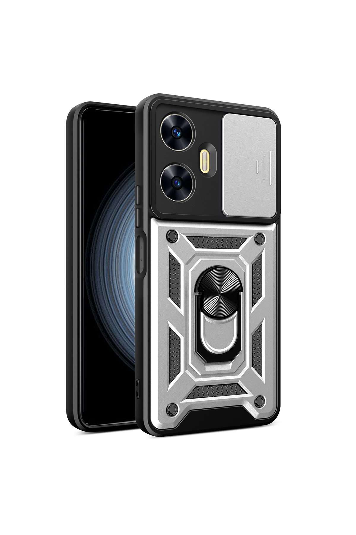 Newface Realme C55 Kılıf Elegant Kapak - Derin Mor