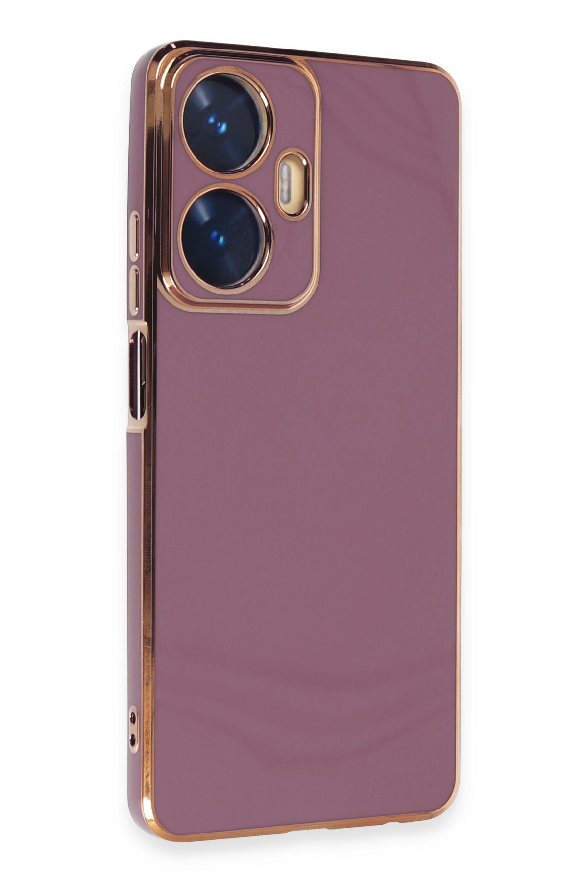 Newface Realme C55 Kılıf Joy Lens Standlı Kapak - Siyah