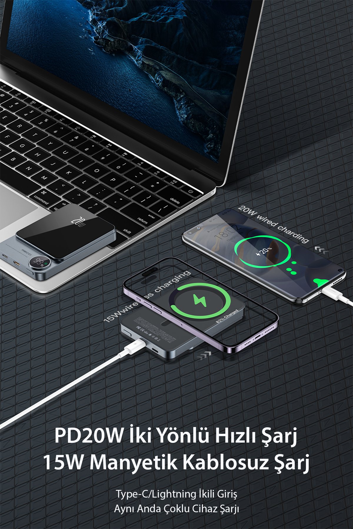 Newface Q50 Yapışkanlı 360 Derece Ayarlanabilir Manyetik Magsafe Araç Tutucu - Siyah
