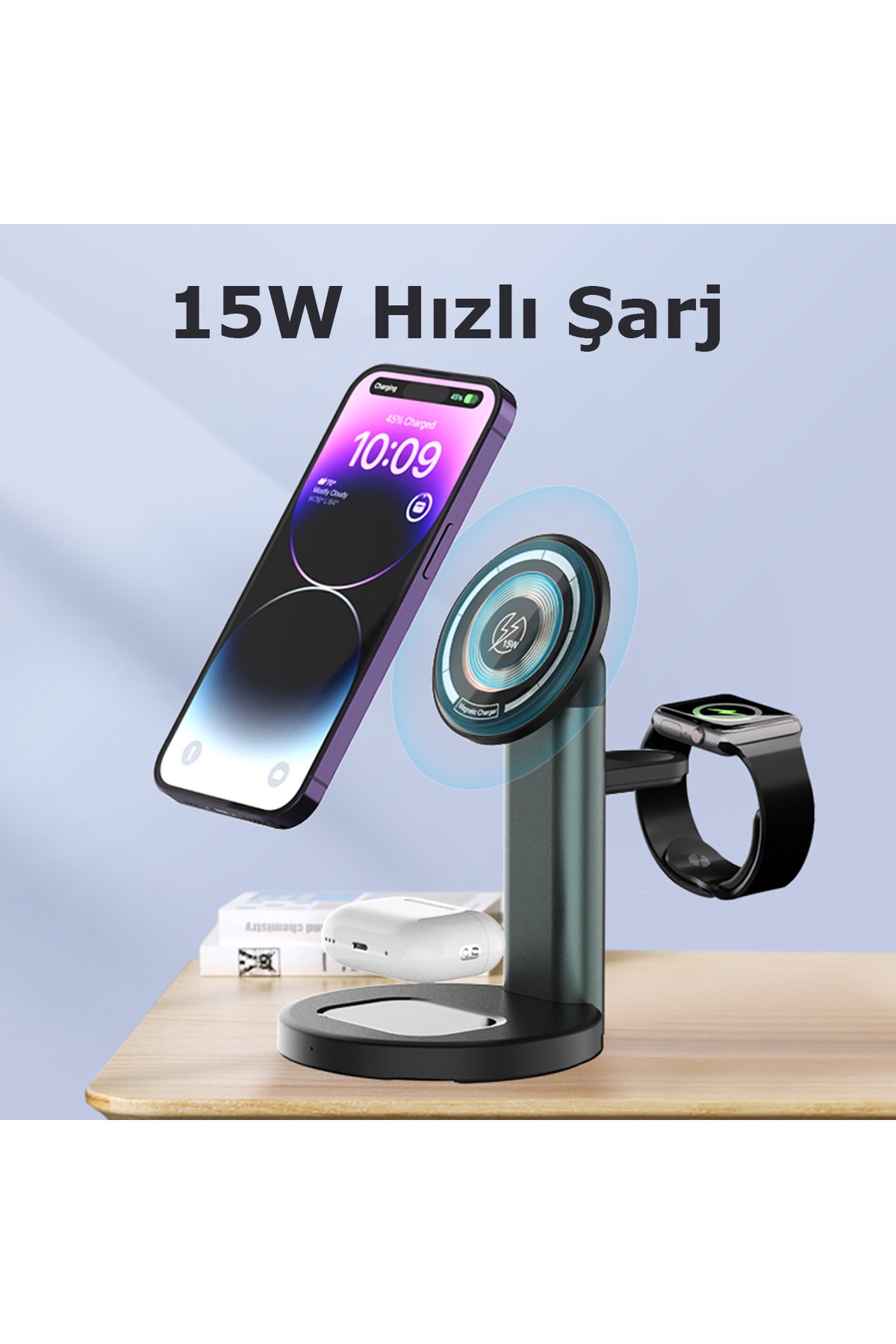 Newface LS-518 Aktif Gürültü Engelleyici Özellikli TWS Airpods Kulaklık - Beyaz-Siyah