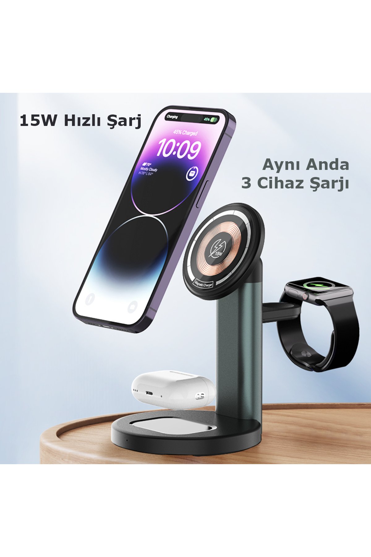 Newface LS-518 Aktif Gürültü Engelleyici Özellikli TWS Airpods Kulaklık - Beyaz-Siyah