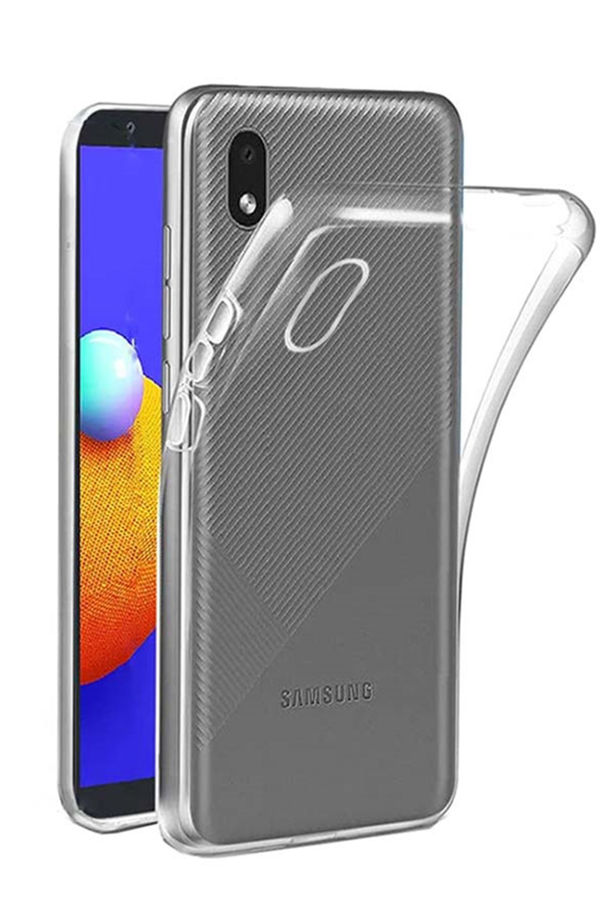 Newface Samsung Galaxy A01 Core Kılıf Zegna Yüzüklü Silikon Kapak - Kırmızı