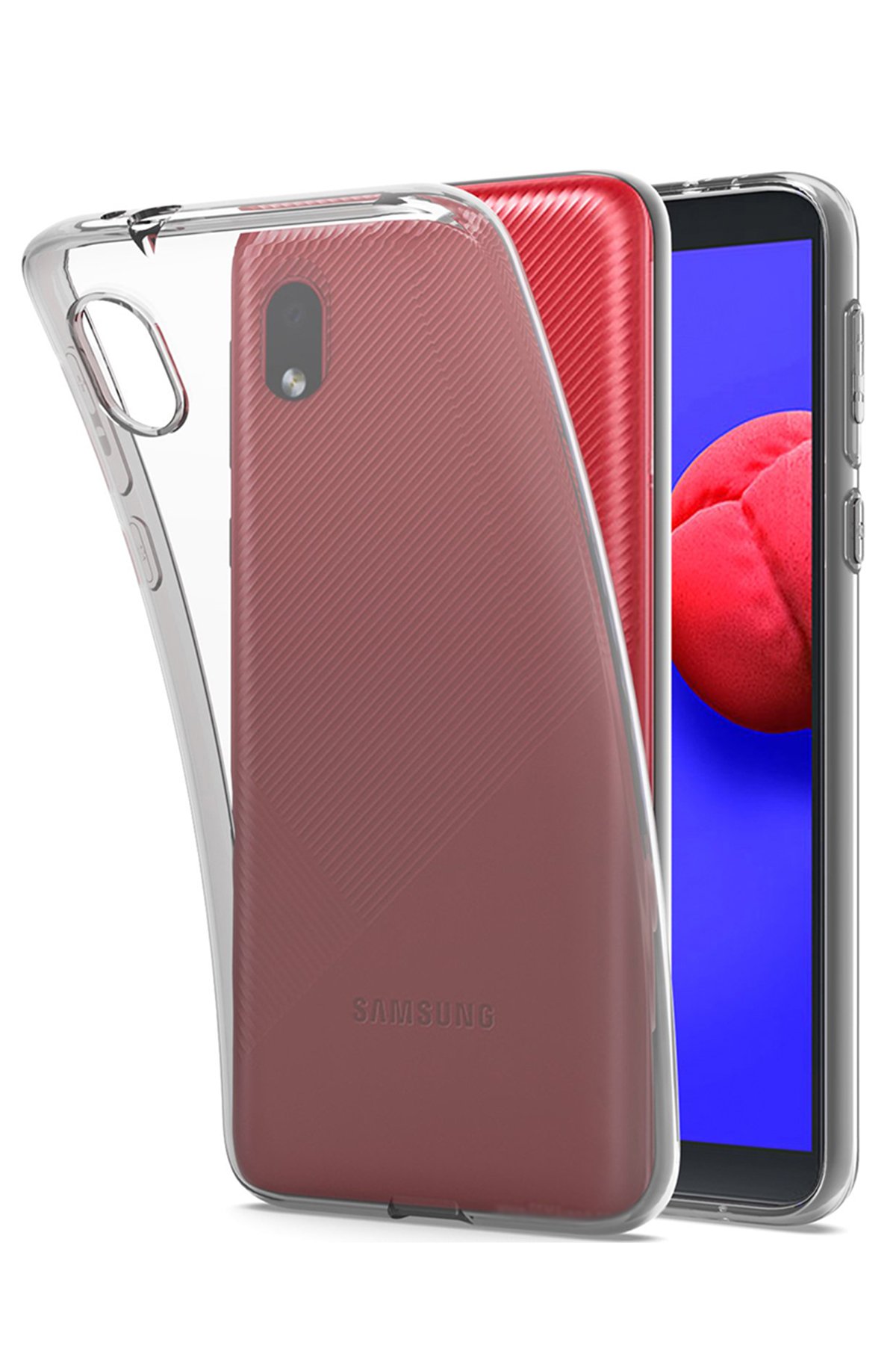 Newface Samsung Galaxy A01 Core Kılıf Platin Silikon - Mavi