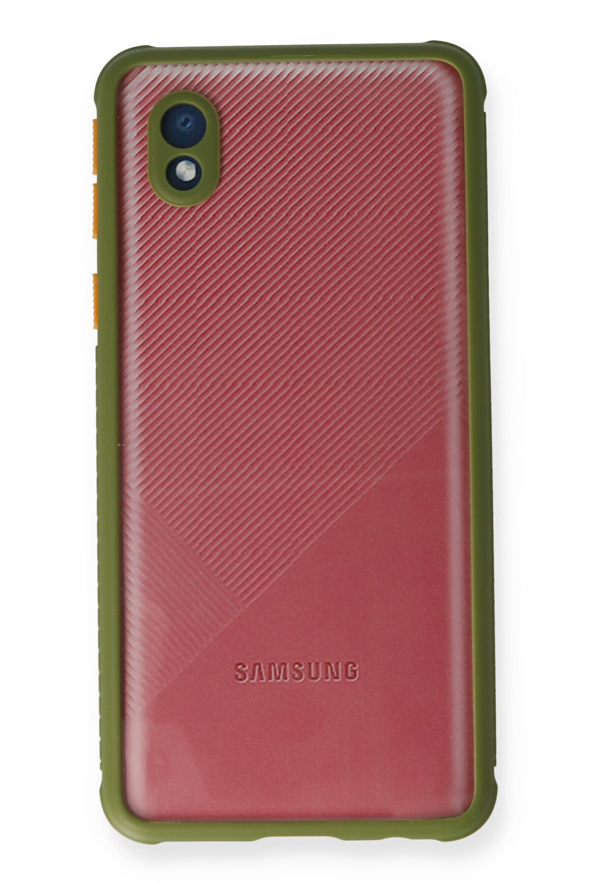 Newface Samsung Galaxy A01 Core Kılıf Simli Yüzüklü Silikon - Mor