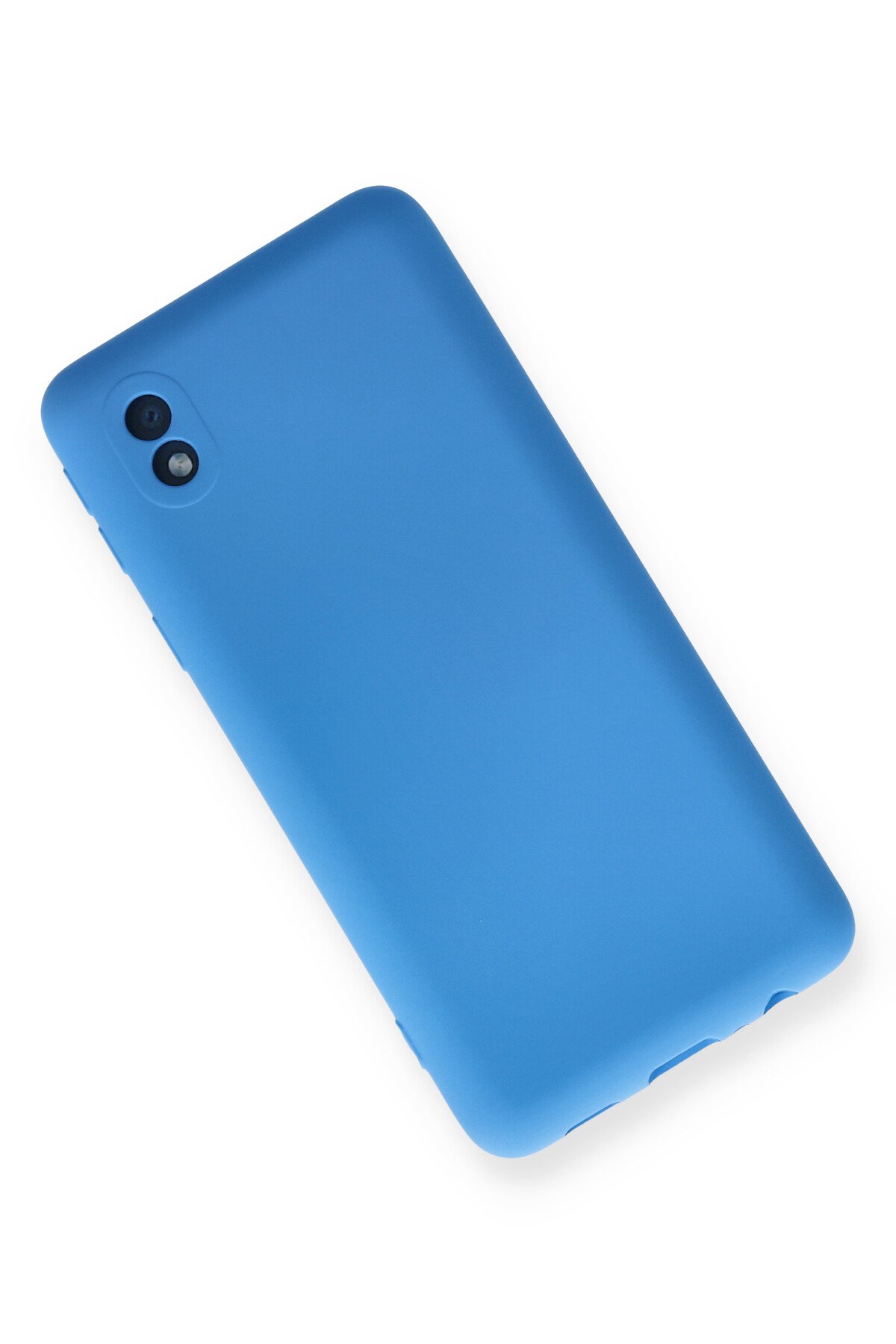 Newface Samsung Galaxy A01 Core Kılıf Montreal Yüzüklü Silikon Kapak - Buz Mavi