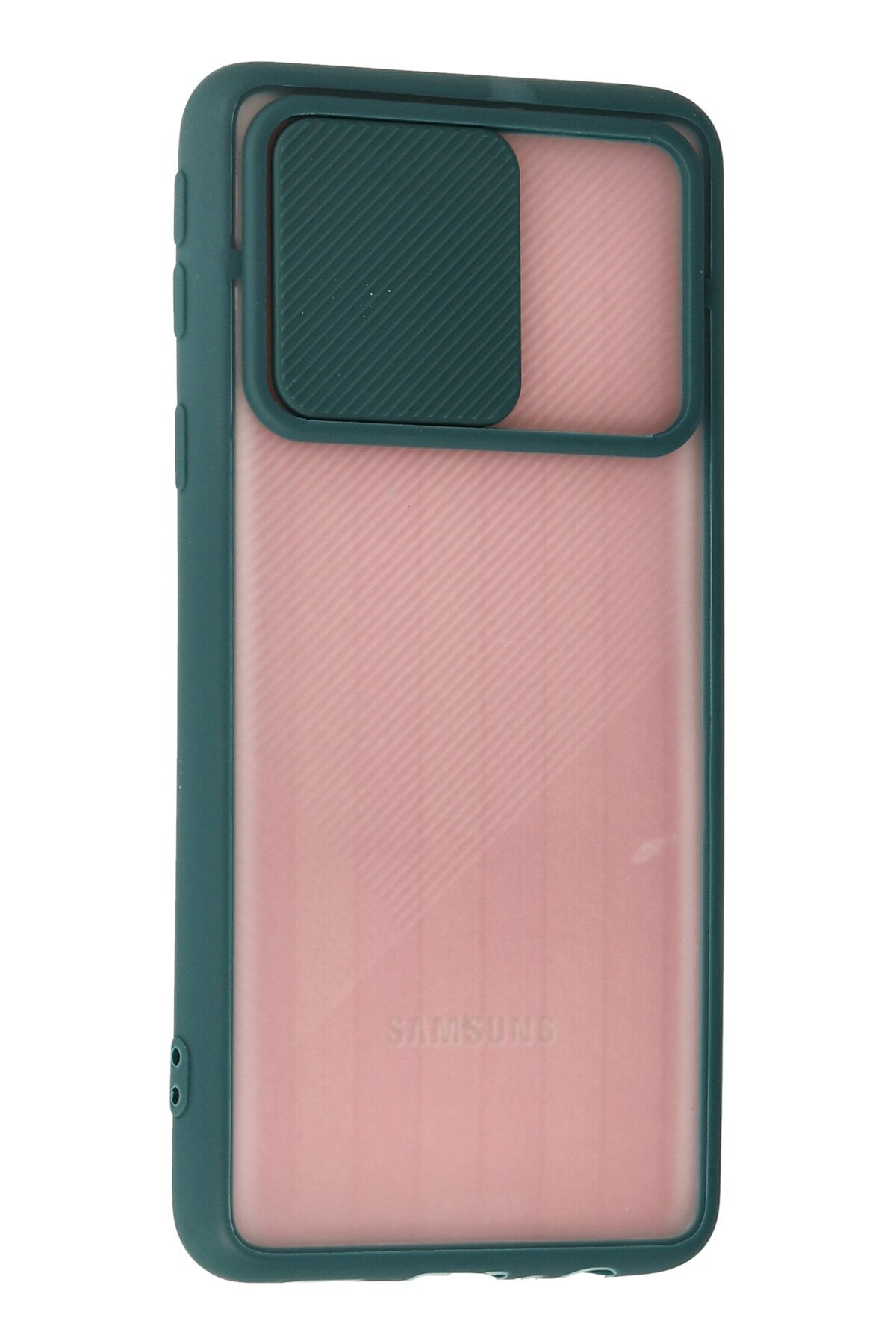 Newface Samsung Galaxy A01 Core Kılıf Palm Buzlu Kamera Sürgülü Silikon - Siyah