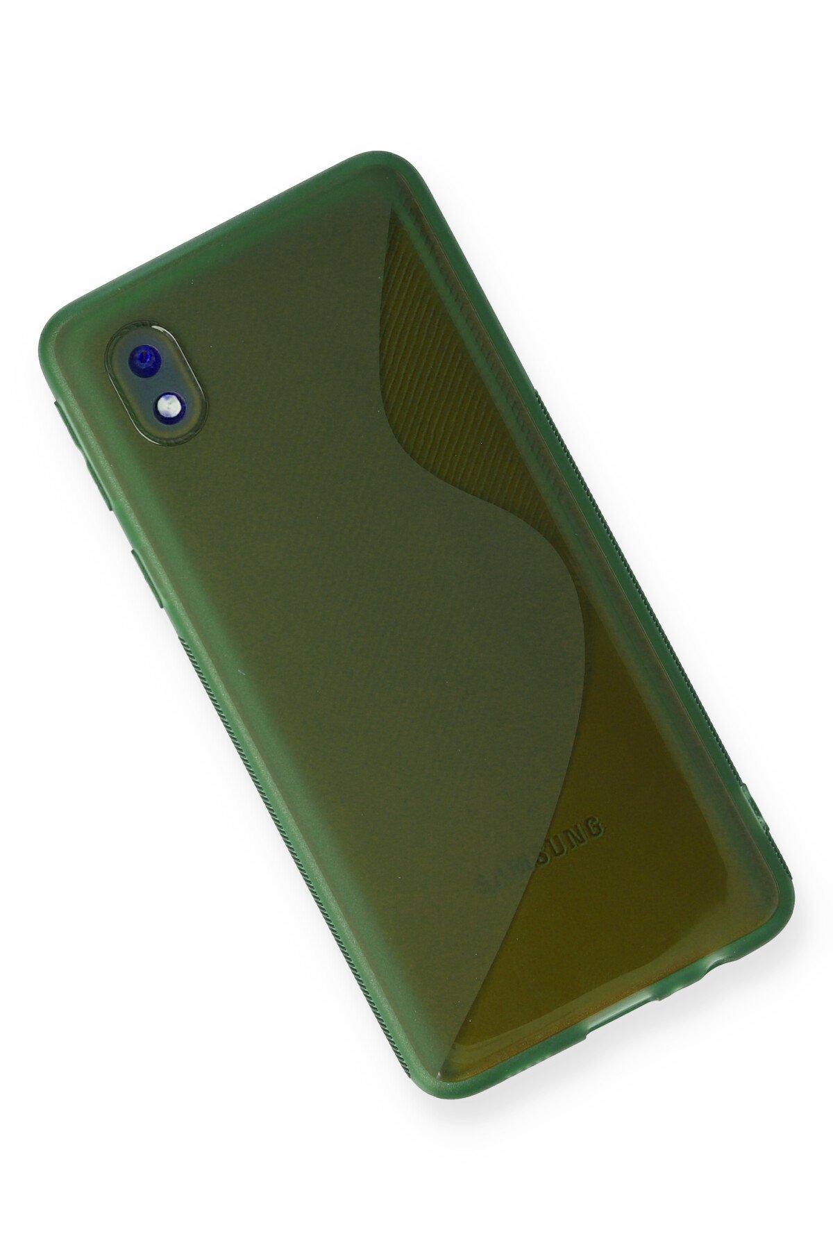 Newface Samsung Galaxy A01 Core Kılıf Gros Yüzüklü Silikon - Gümüş