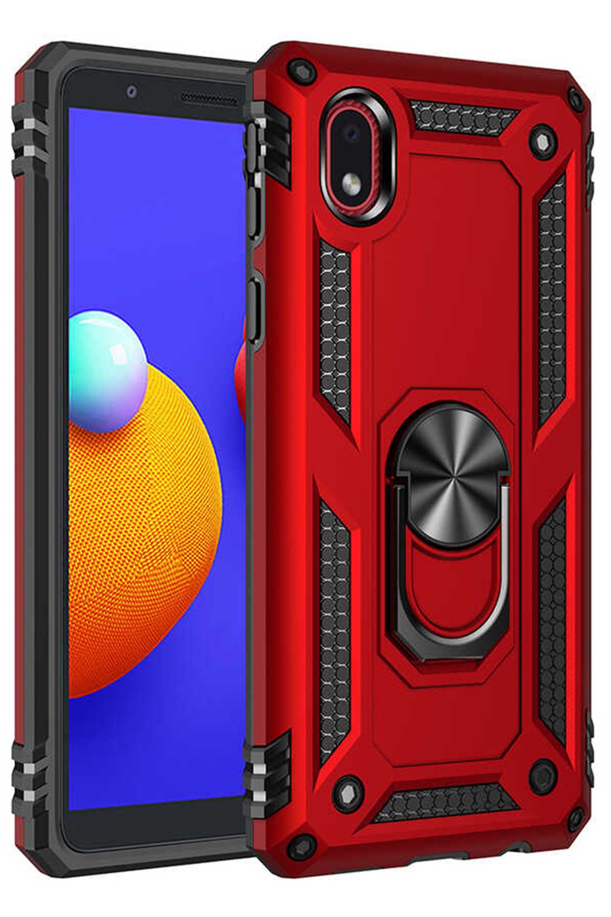 Newface Samsung Galaxy A01 Core Kılıf Nano içi Kadife Silikon - Turuncu