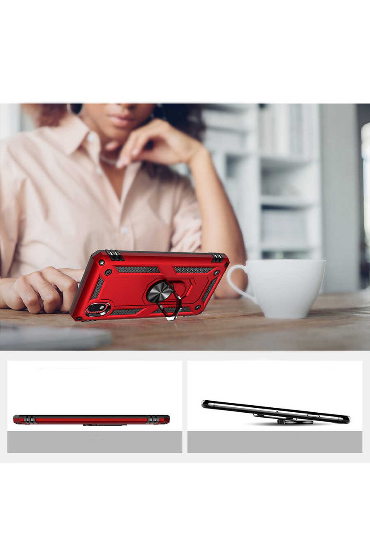 Newface Samsung Galaxy A01 Core Kılıf Auto Focus Karbon Kapak - Siyah