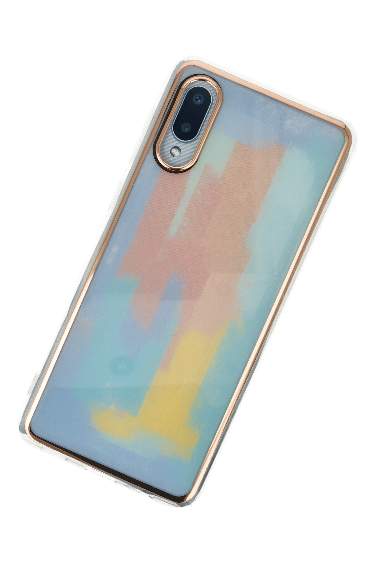 Newface Samsung Galaxy A02 Kılıf Sofya Yüzüklü Silikon Kapak - Gümüş