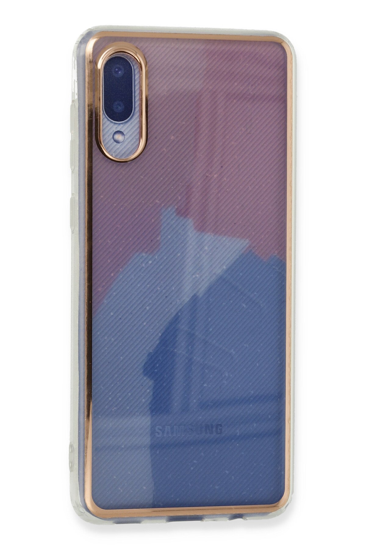 Newface Samsung Galaxy A02 Kılıf Sofya Yüzüklü Silikon Kapak - Gümüş