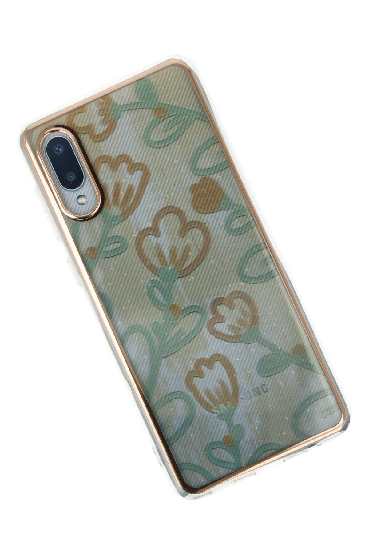 Newface Samsung Galaxy A02 Kılıf Palm Buzlu Kamera Sürgülü Silikon - Sarı