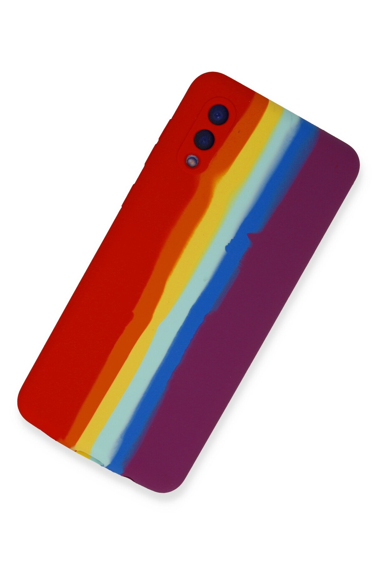 Newface Samsung Galaxy A02 Kılıf Pars Lens Yüzüklü Silikon - Gümüş