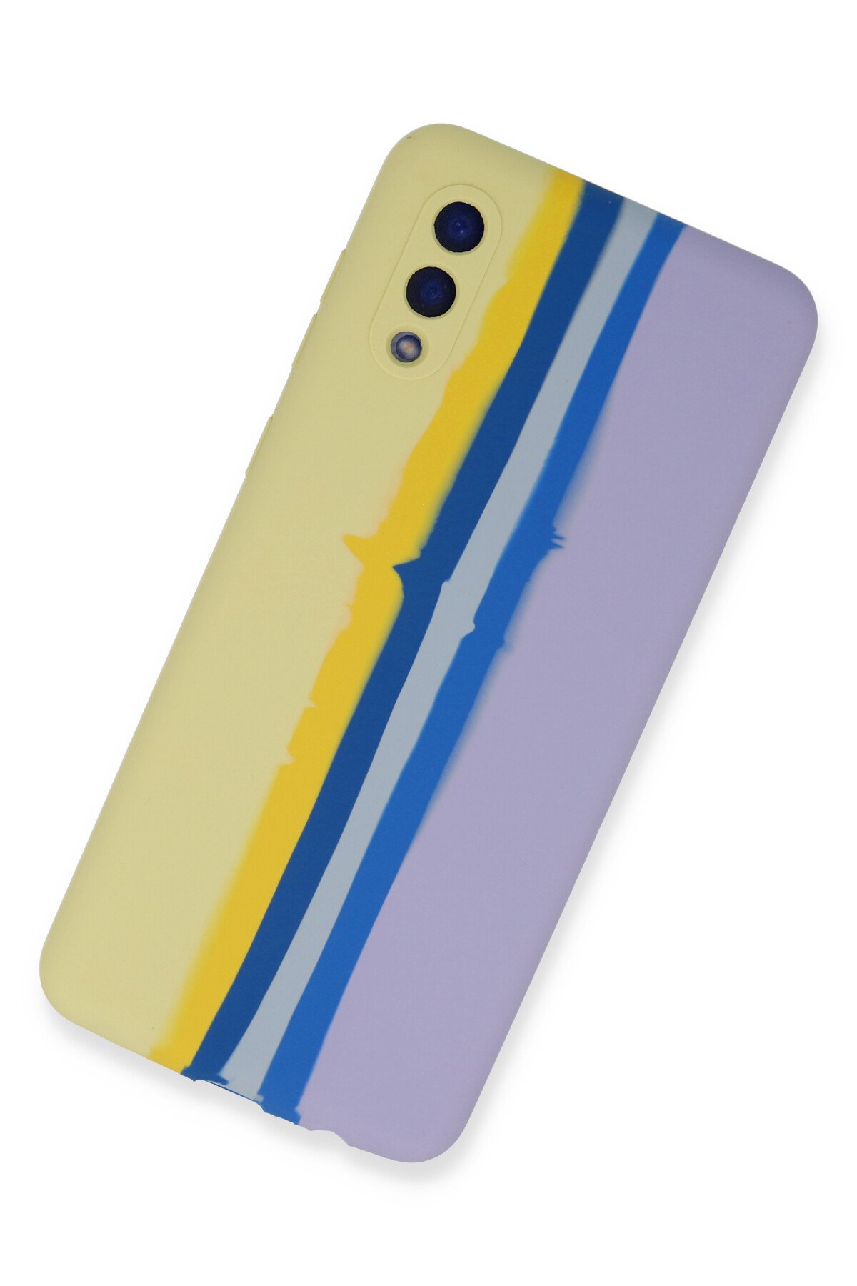 Newface Samsung Galaxy A02 Kılıf Sofya Yüzüklü Silikon Kapak - Lacivert