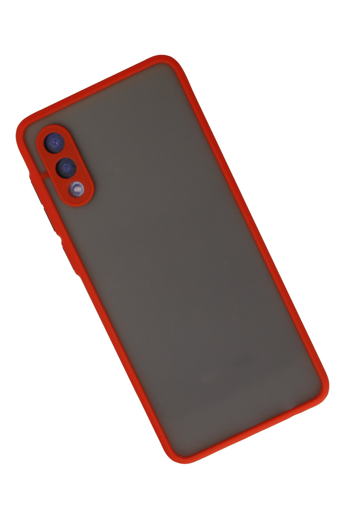 Newface Samsung Galaxy A02 Kılıf Ebruli Lansman Silikon - Sarı-Lila