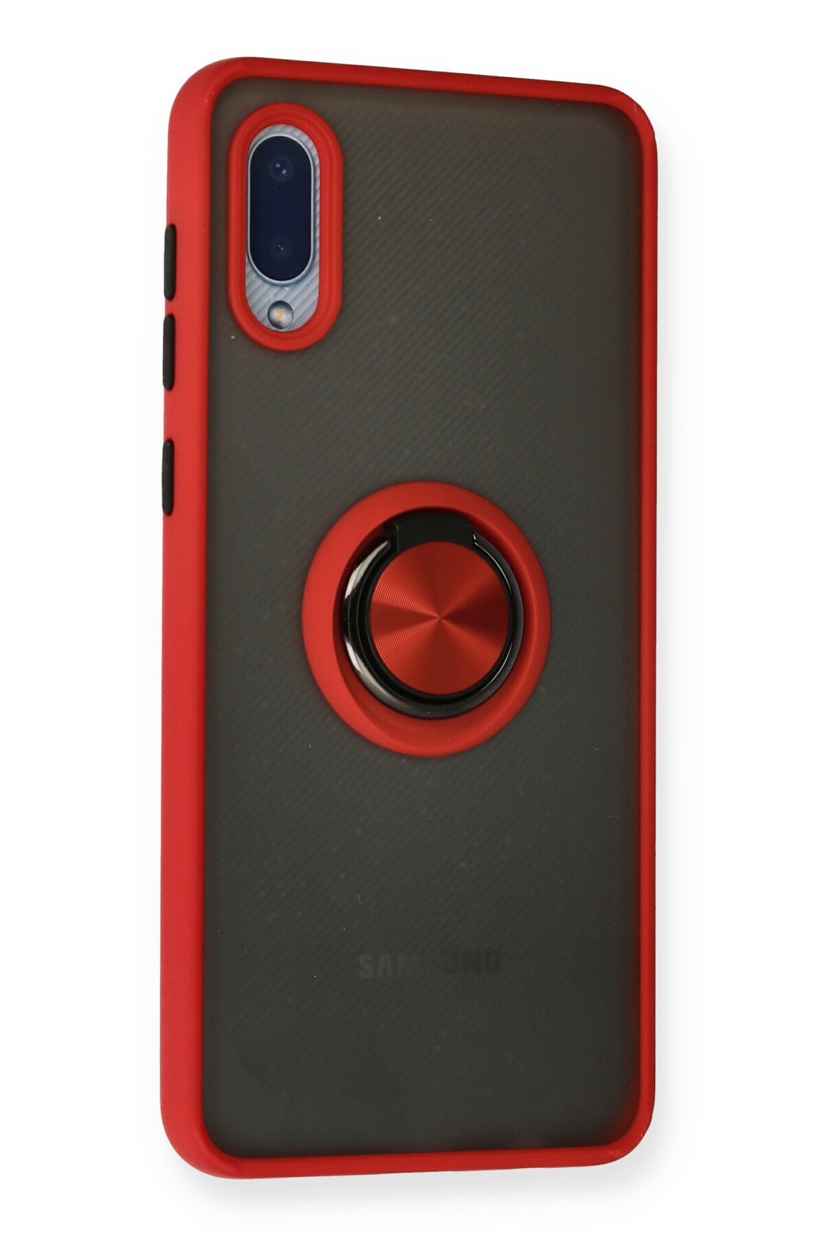 Newface Samsung Galaxy A02 Kılıf Zegna Yüzüklü Silikon Kapak - Gümüş