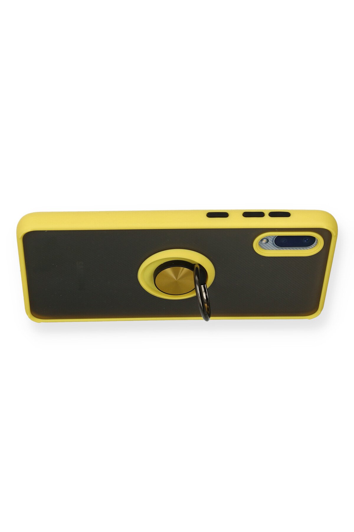 Newface Samsung Galaxy A02 Kılıf Pars Lens Yüzüklü Silikon - Gümüş