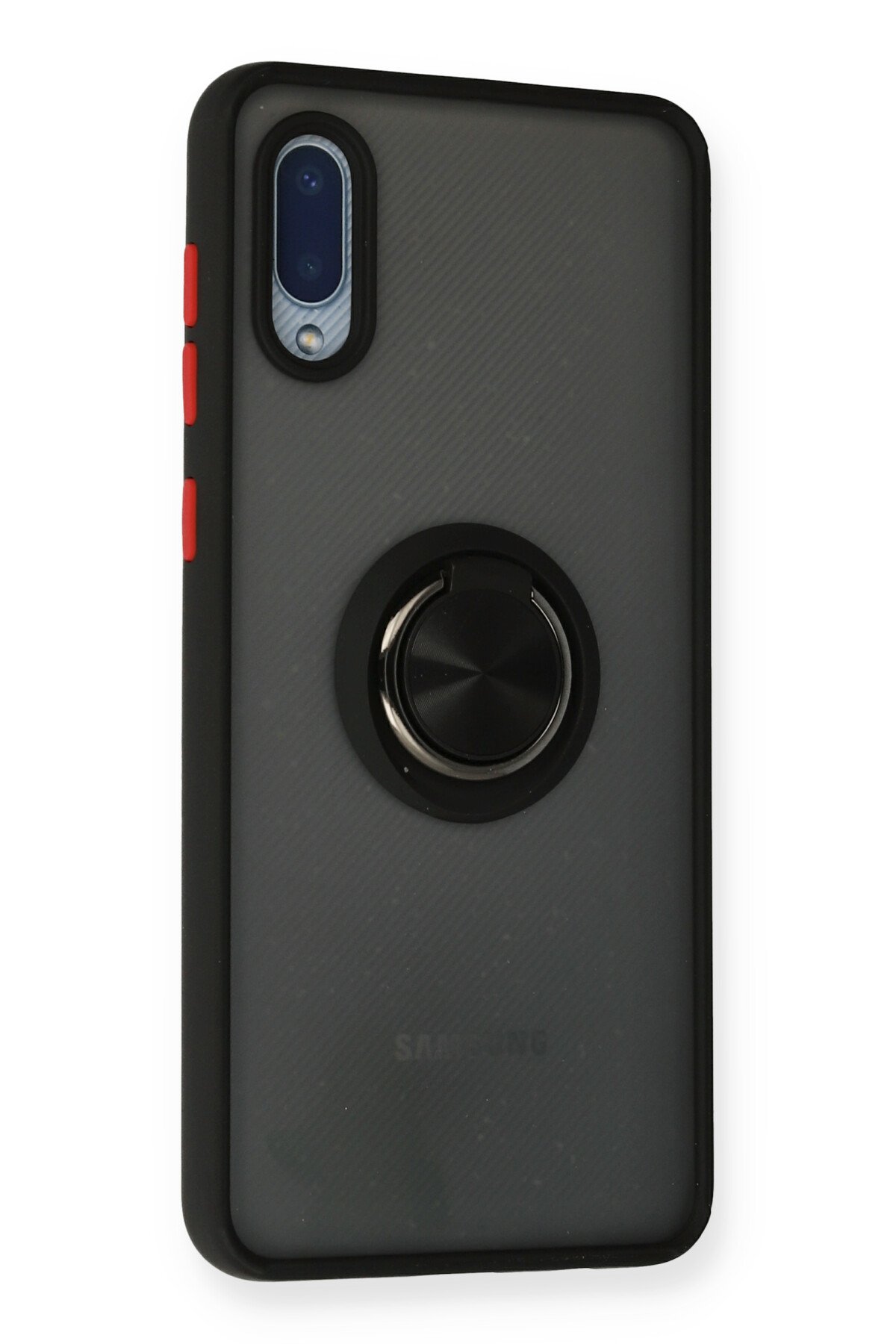 Newface Samsung Galaxy A02 Kılıf Sofya Yüzüklü Silikon Kapak - Lacivert