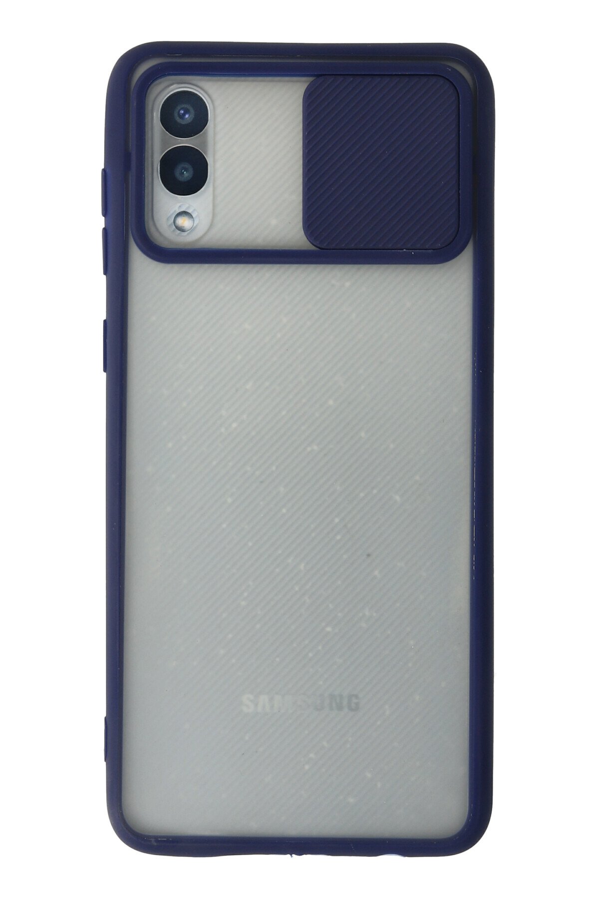 Newface Samsung Galaxy A02 Kılıf Ebruli Lansman Silikon - Sarı-Lila