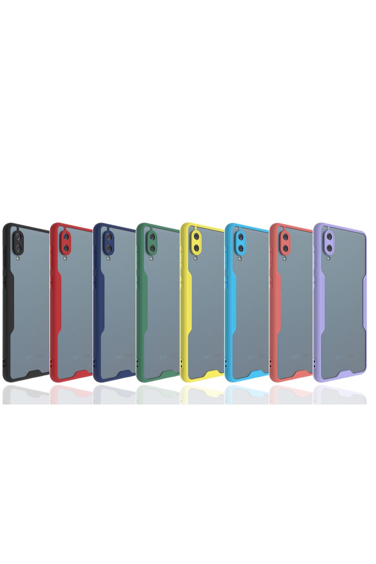 Newface Samsung Galaxy A02 Kılıf Kelvin Kartvizitli Silikon - Bordo