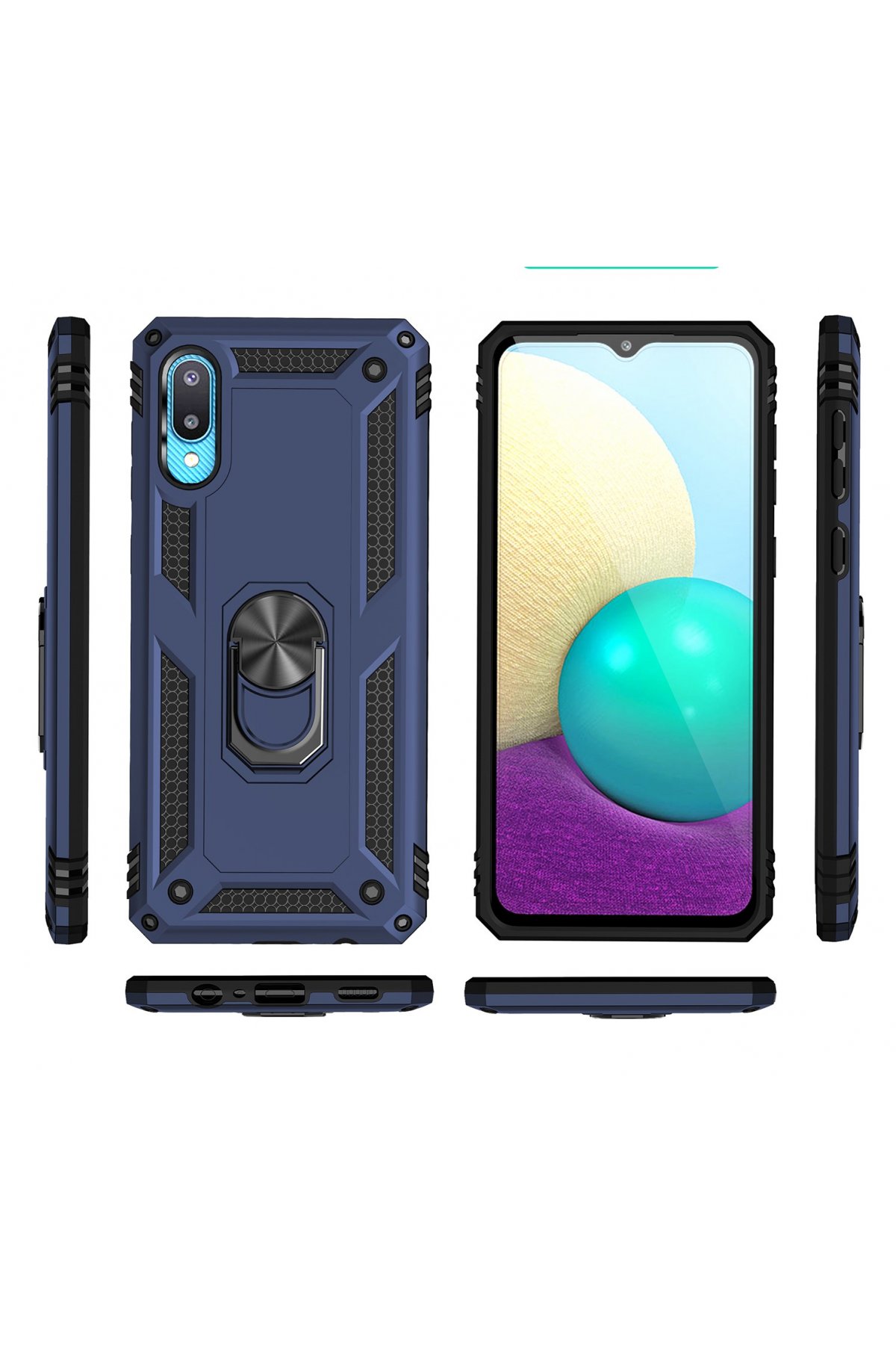 Newface Samsung Galaxy A02 Kılıf Miami Şeffaf Silikon - Şeffaf