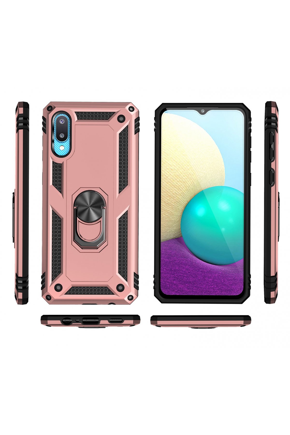 Newface Samsung Galaxy A02 Kılıf Platin Silikon - Lacivert