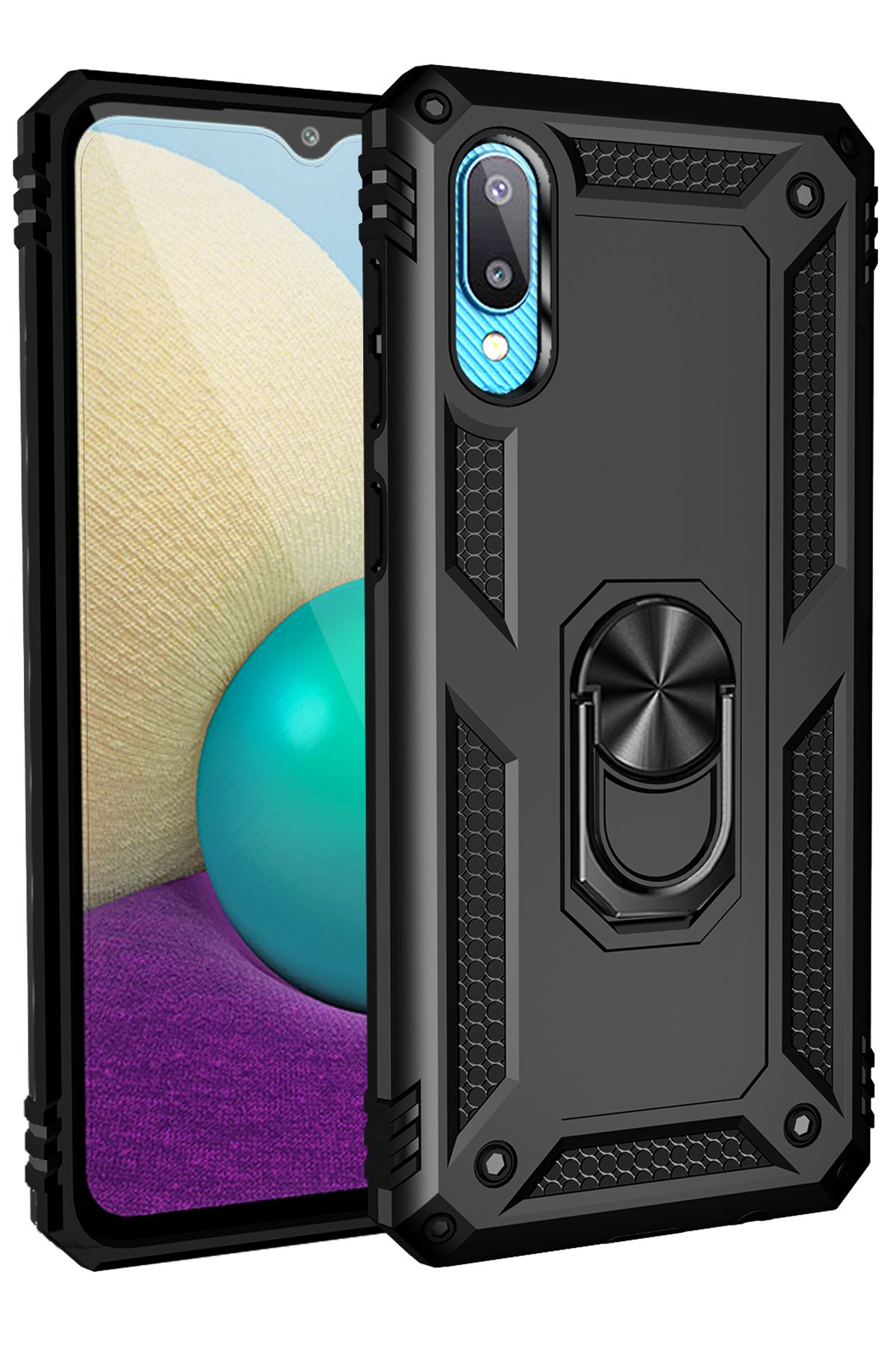 Newface Samsung Galaxy A02 Kılıf Platin Kamera Koruma Silikon - Sarı