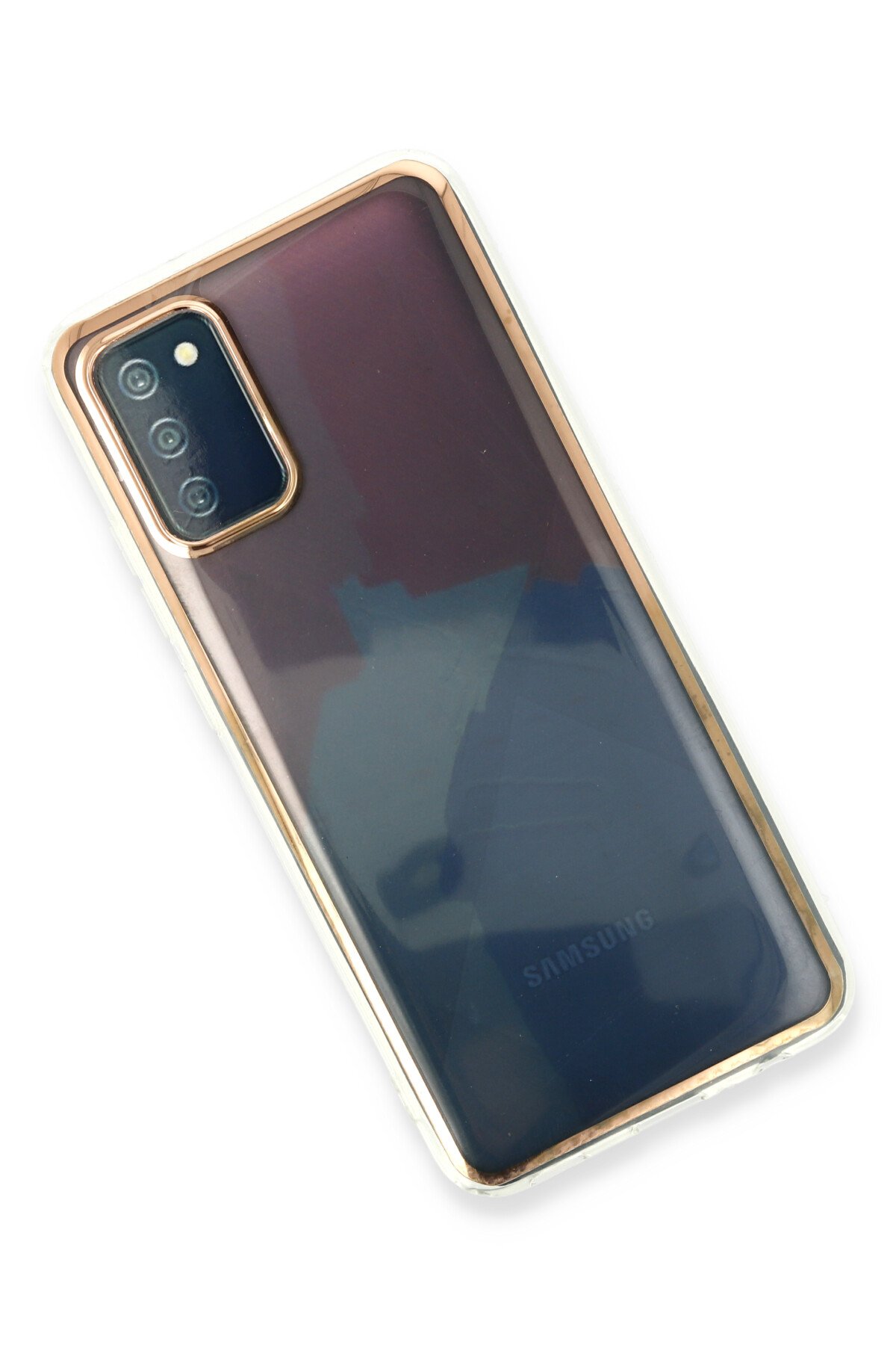 Newface Samsung Galaxy A02S Kılıf Color Lens Silikon - Kırmızı