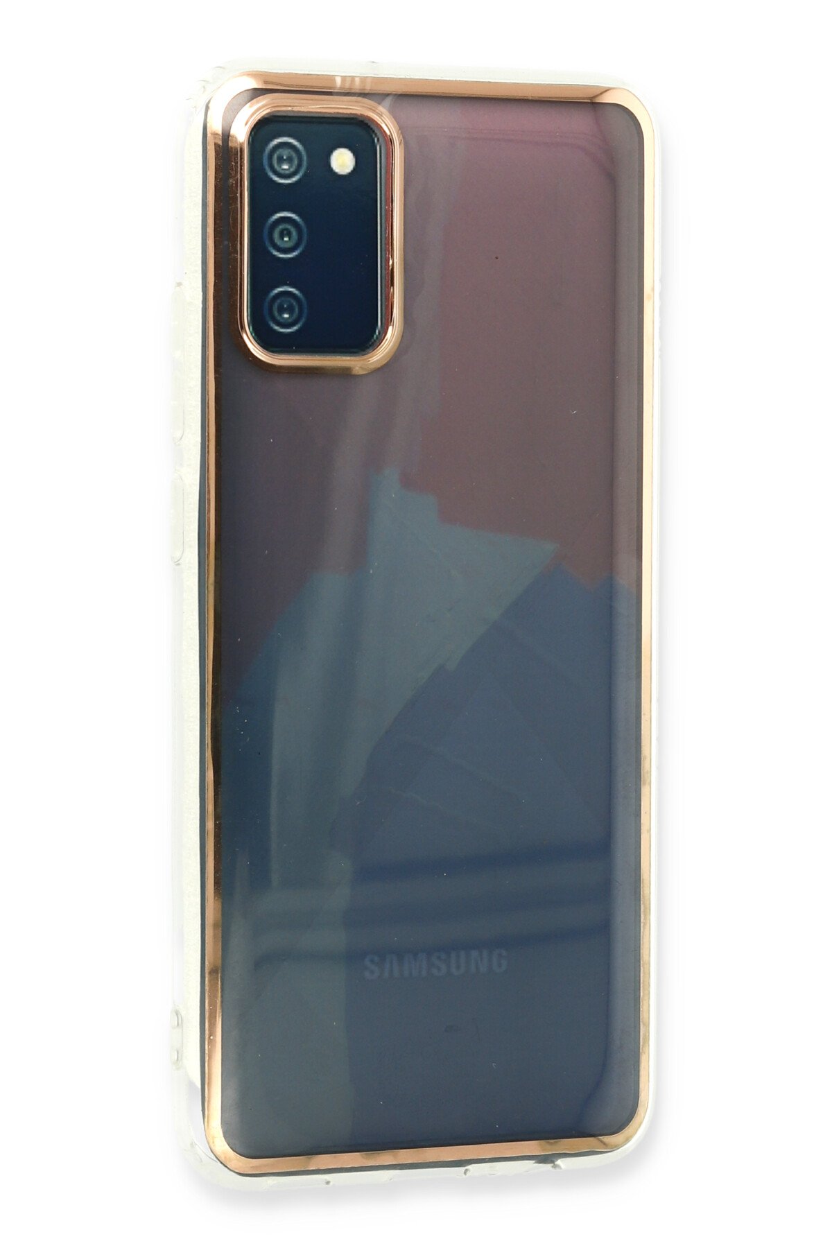 Newface Samsung Galaxy A02S Kılıf Color Lens Silikon - Kırmızı