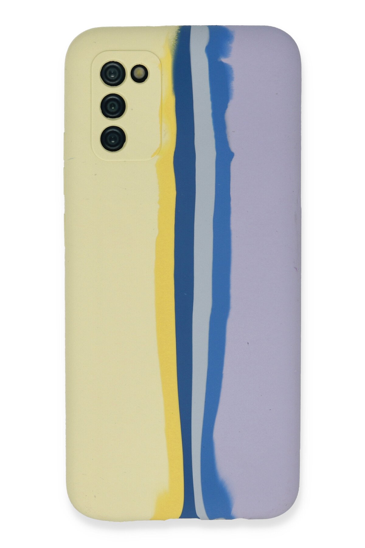 Newface Samsung Galaxy A02S Kılıf Platin Silikon - Mavi